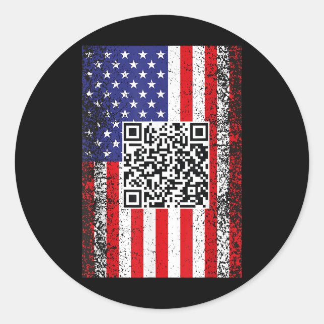 Funny Qr Präsident Trump Code Dance Runder Aufkleber (Vorderseite)