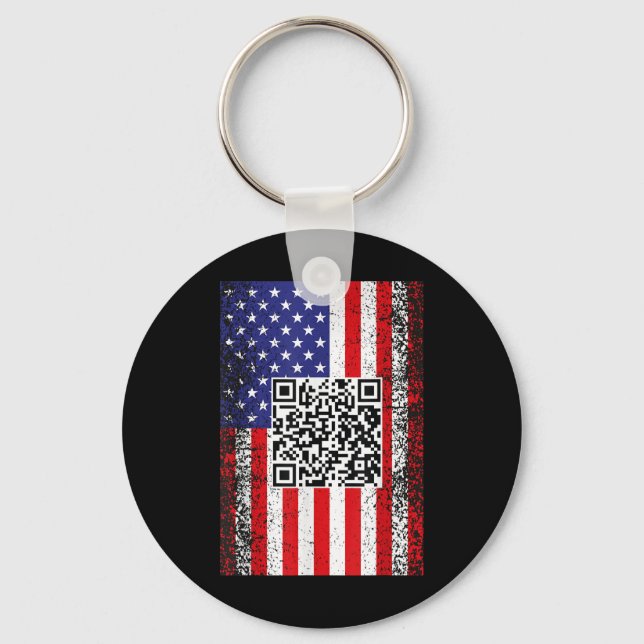 Funny Qr Präsident Trump Code Dance Schlüsselanhänger (Vorderseite)