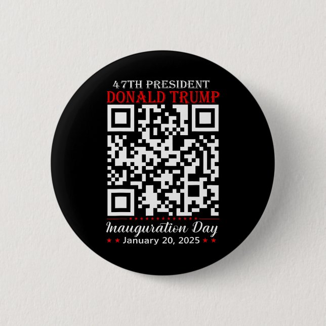 Funny Qr Präsident Trump Dance Code Einweihung D Button (Vorderseite)