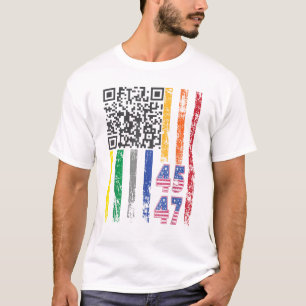 Funny QR Präsident Trump Dance Code T-Shirt