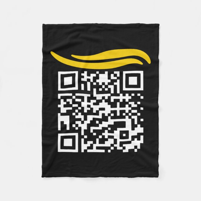 Funny Qr Präsident Trump Tance Code 1 Fleecedecke (Vorderseite)