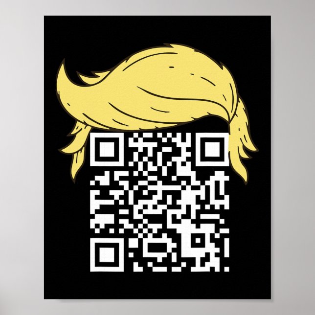 Funny Qr Präsident Trump Tance Code 2 Poster (Vorne)