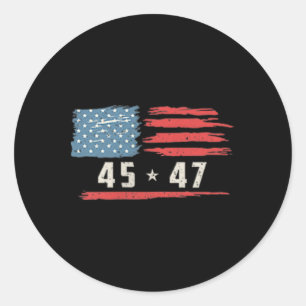 Funny Qr Präsident Trump Tance Code 2 Seite Runder Aufkleber