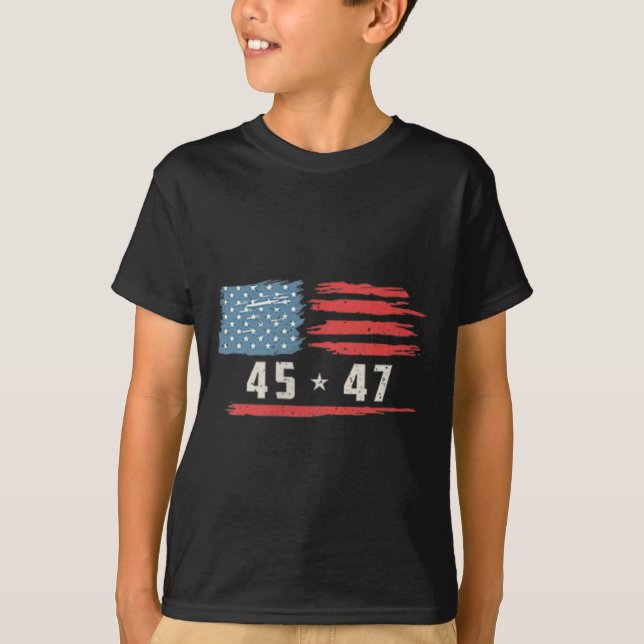 Funny Qr Präsident Trump Tance Code 2 Seite T-Shirt (Vorderseite)