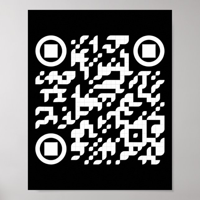 Funny Qr Präsident Trump Tance Code 3 Poster (Vorne)