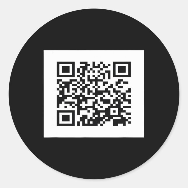 Funny Qr Präsident Trump Tance Code 6 Runder Aufkleber (Vorderseite)