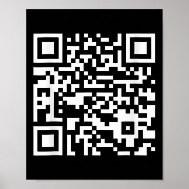 Funny Qr Präsident Trump Tance Code (auf Byck) Poster (Vorne)
