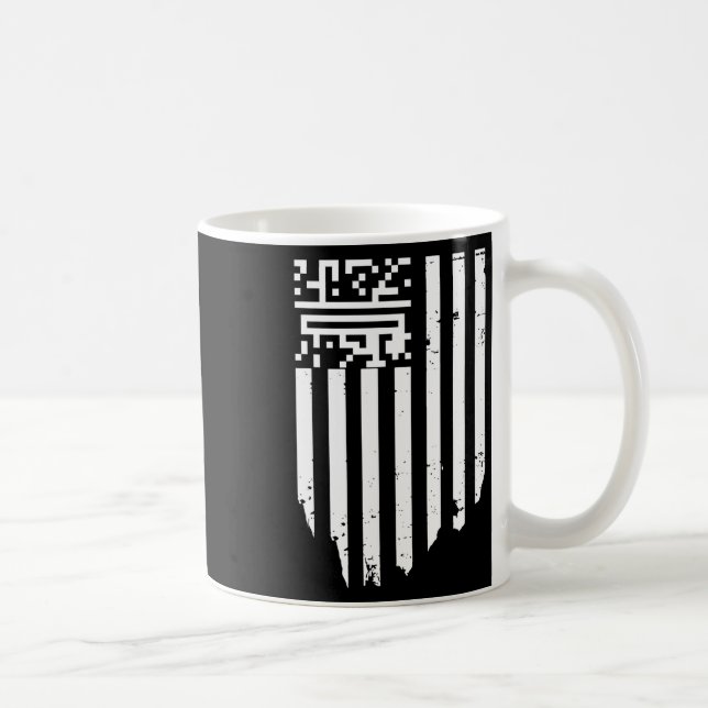 Funny Qr Präsident Trump Tance Code Kaffeetasse (Rechts)