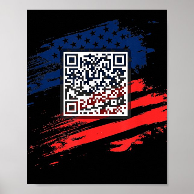 Funny Qr Präsident Trump Tance Code Poster (Vorne)
