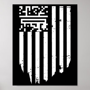 Funny Qr Präsident Trump Tance Code Poster