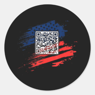 Funny Qr Präsident Trump Tance Code Runder Aufkleber
