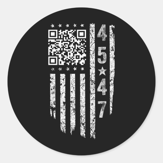 Funny Qr Präsident Trump Tance Code Runder Aufkleber (Vorderseite)