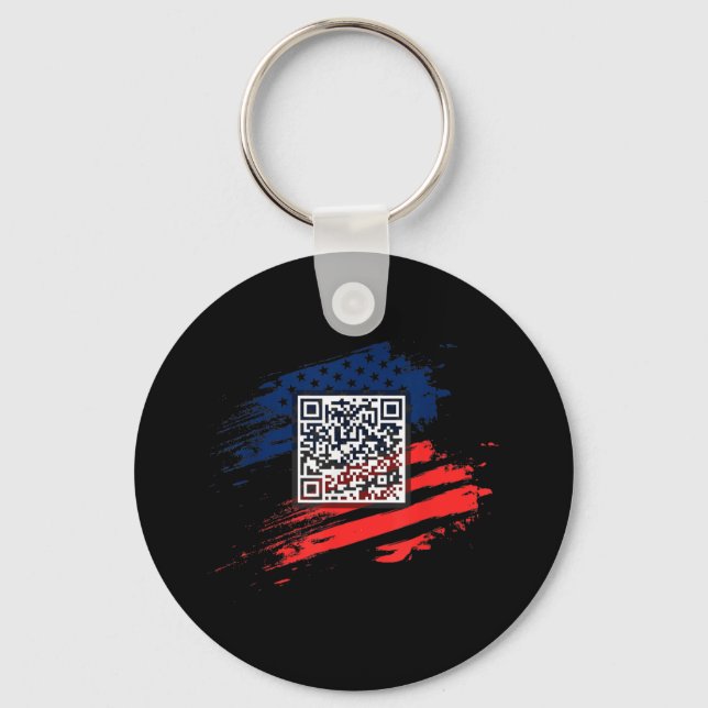 Funny Qr Präsident Trump Tance Code Schlüsselanhänger (Vorderseite)