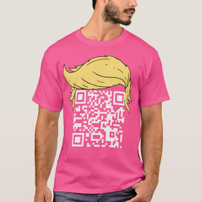Funny Qr Präsident Trump Tance Code T-Shirt (Vorderseite)