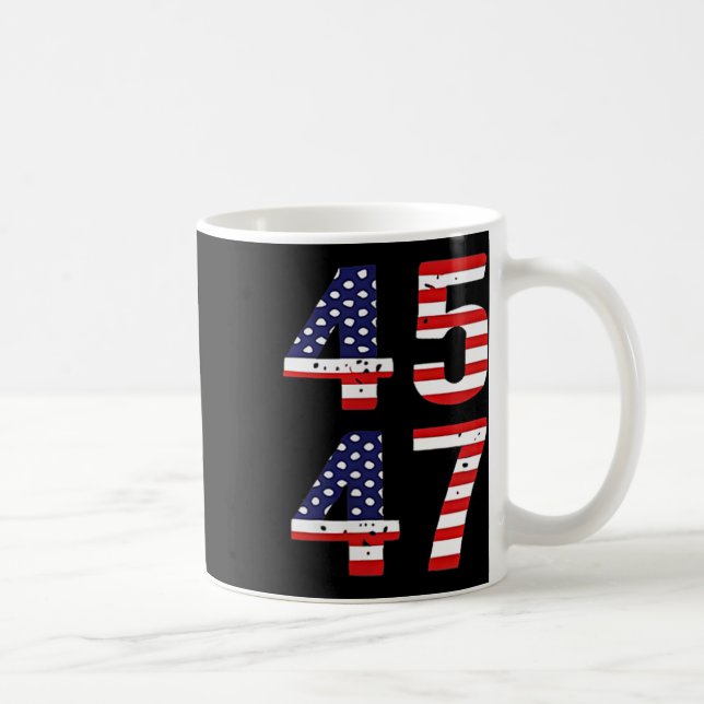 Funny Qr Präsident Trump Tance Code Trump 45_47 Kaffeetasse (Rechts)