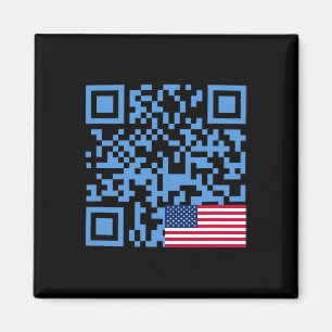 Funny Qr Präsident Trump Tance Code Usa Flag Magnet