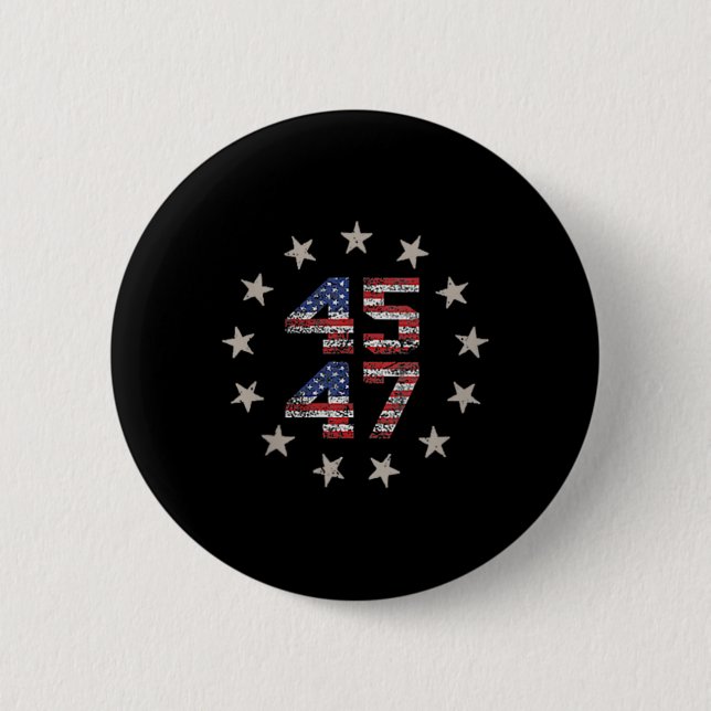 Funny Qr Präsident Trump Tanzcode (auf Byck) 6 Button (Vorderseite)