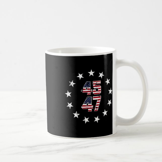 Funny Qr Präsident Trump Tanzcode (auf Byck) 7 Kaffeetasse (Rechts)