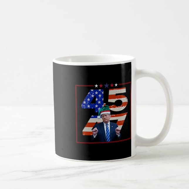 Funny Qr Präsident Trump Tanzcode (auf Byck) 8 Kaffeetasse (Rechts)
