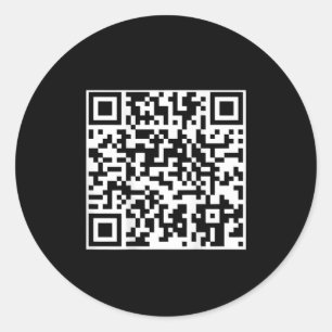 Funny Qr Präsident Trump Tanzcode (auf der Rücksei Runder Aufkleber