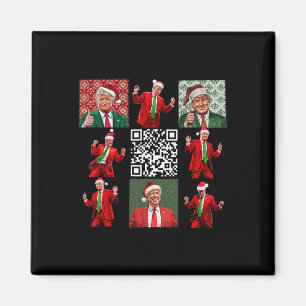 Funny Qr Präsident Trump Weihnachtstanz M Magnet
