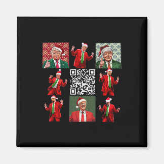 Funny Qr Präsident Trump Weihnachtstanz M Magnet