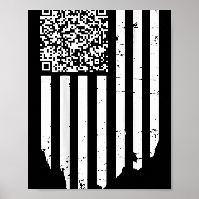 Funny Qr Scan Code Präsident Trump 4547 Trump Danc Poster (Vorne)