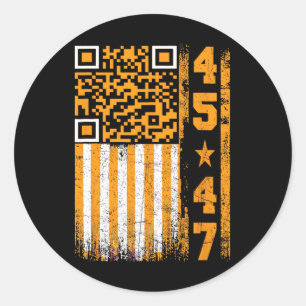 Funny Qr Scan Me Präsident Trump 4547 Trump Dancin Runder Aufkleber