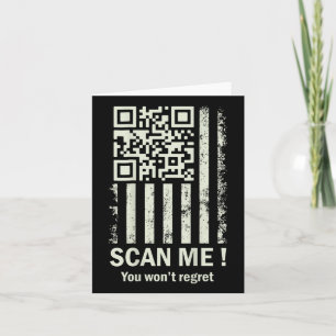 Funny Qr scanne mich Trump 45_47 T-Shirt Trump tan Karte