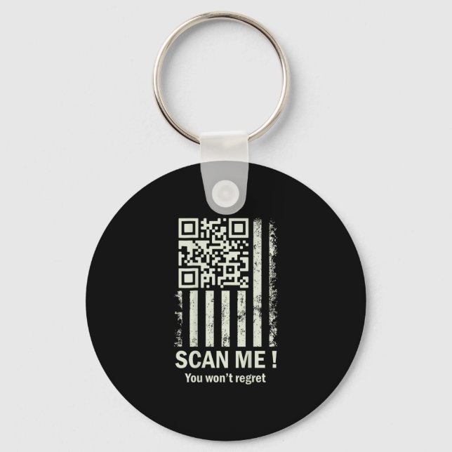 Funny Qr scanne mich Trump 45_47 T-Shirt Trump tan Schlüsselanhänger (Vorderseite)