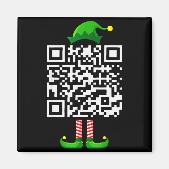 Funny Qr Trump 45_47 Elf Trump Dancing Code Elf Ch Magnet (Vorne)