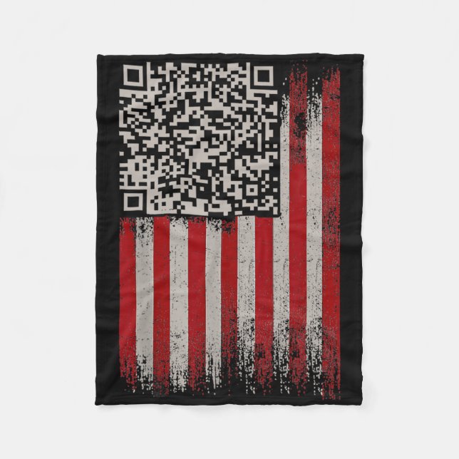 Funny Qr Trump Tanzcode Fleecedecke (Vorderseite)