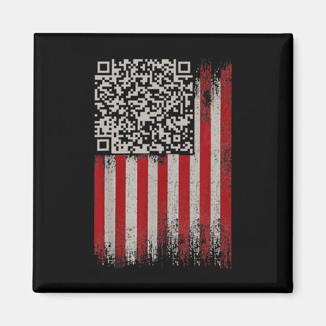 Funny Qr Trump Tanzcode Magnet (Vorne)