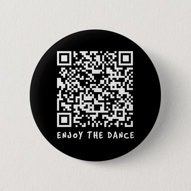 Funny Qr Trump tanzt Interaktiver Code _1 Button (Vorderseite)