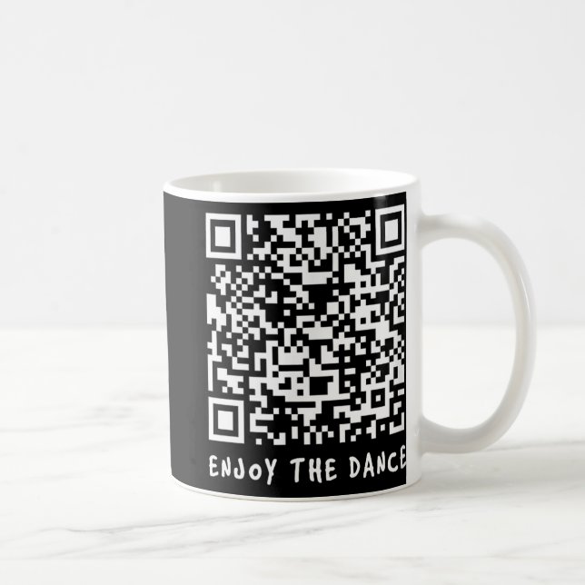 Funny Qr Trump tanzt Interaktiver Code _1 Kaffeetasse (Rechts)