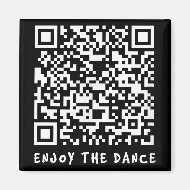 Funny Qr Trump tanzt Interaktiver Code _1 Magnet (Vorne)