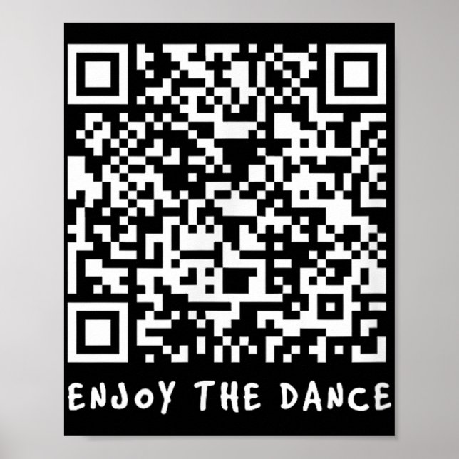 Funny Qr Trump tanzt Interaktiver Code _1 Poster (Vorne)
