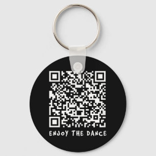 Funny Qr Trump tanzt Interaktiver Code _1 Schlüsselanhänger