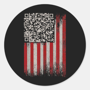 Funny Qr Trump Tanztanzcode 1 Runder Aufkleber