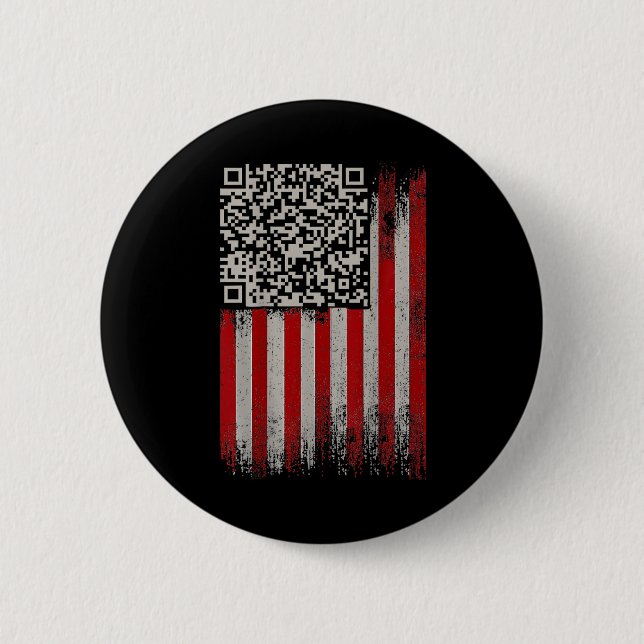 Funny Qr Trumps Tanzcode Button (Vorderseite)