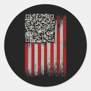 Funny Qr Trumps Tanzcode Runder Aufkleber