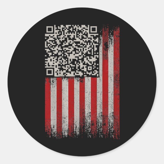 Funny Qr Trumps Tanzcode Runder Aufkleber (Vorderseite)