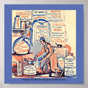 Funny Quack Medicine Imaginär, Vintager Ziviler Kr Poster