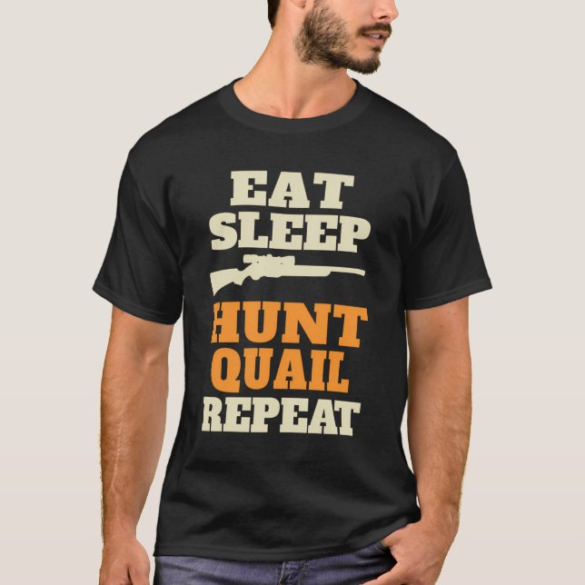 Funny Quail Jagd T-Shirt (Vorderseite)