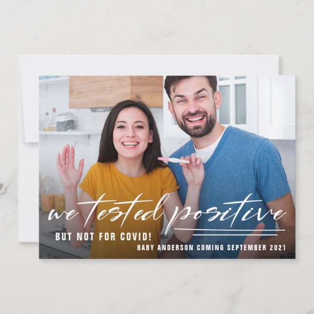 Funny Quarantine Foto Pregnancy Ankündigung (Vorderseite)