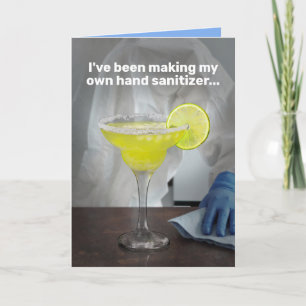 Funny Quarantine Margarita Hand Sanitizer Karte