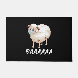 Funny Quarantine | Maske Sheep Trendy Geschenke Fußmatte