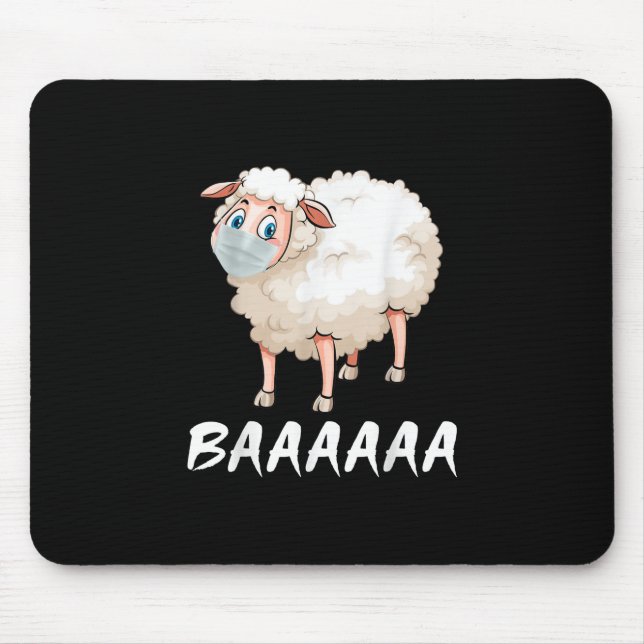 Funny Quarantine | Maske Sheep Trendy Geschenke Mousepad (Vorne)