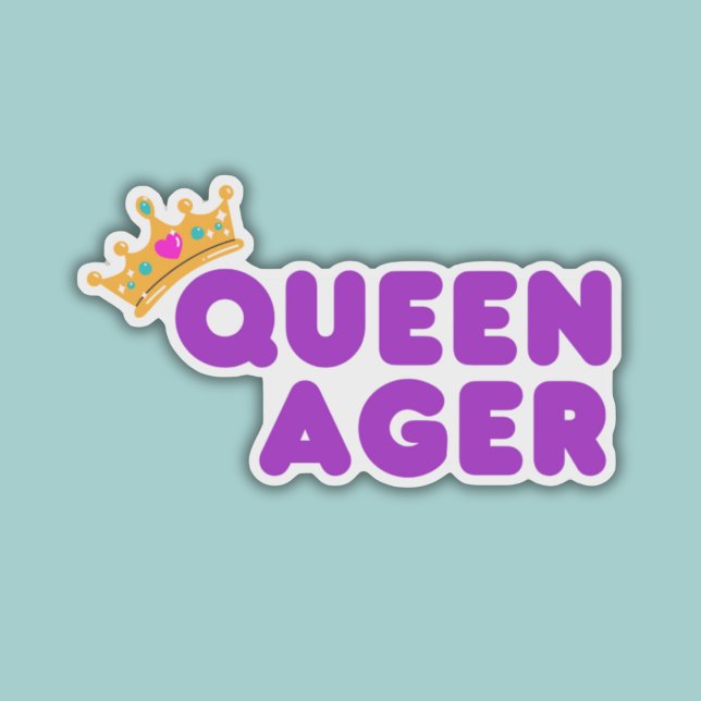 Funny Queen Ager Waterproof Aufkleber (Von Creator hochgeladen)