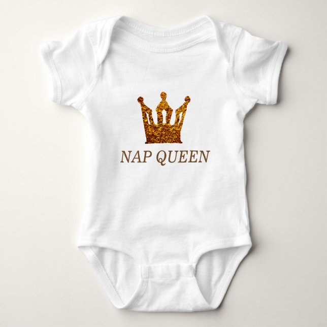 Funny Queen Baby Jersey Bodysuit Strampler (Vorderseite)